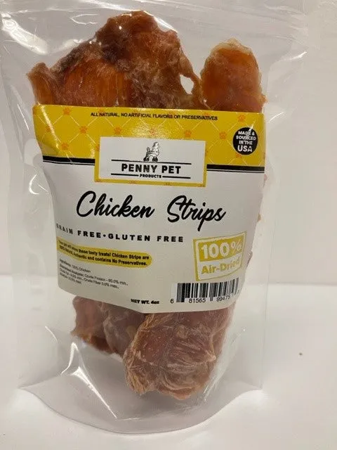 100% Air Dried Chicken, Pork, Turkey & Beef Strips and Medallions - USA Made by Penny