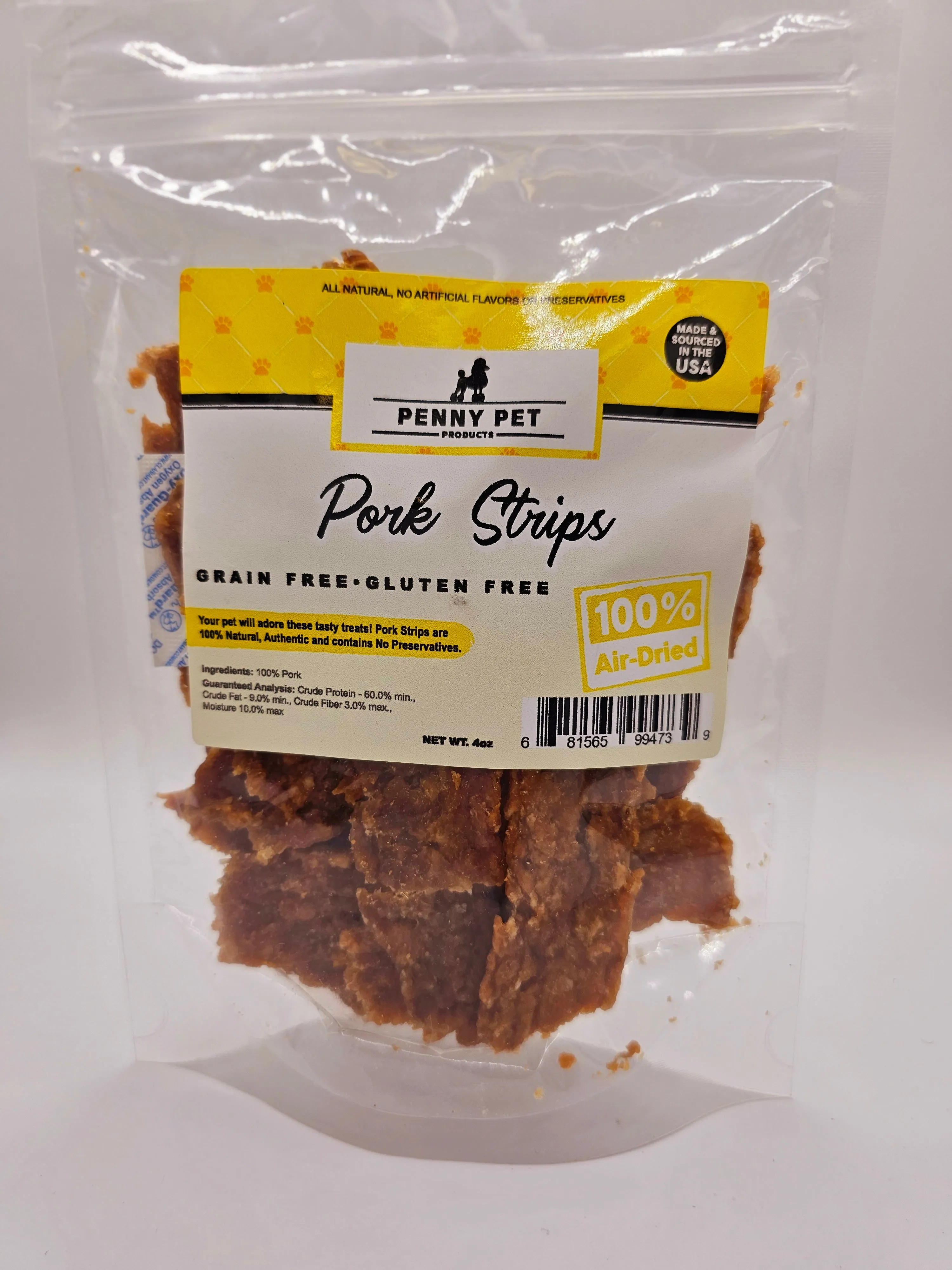 100% Air Dried Chicken, Pork, Turkey & Beef Strips and Medallions - USA Made by Penny