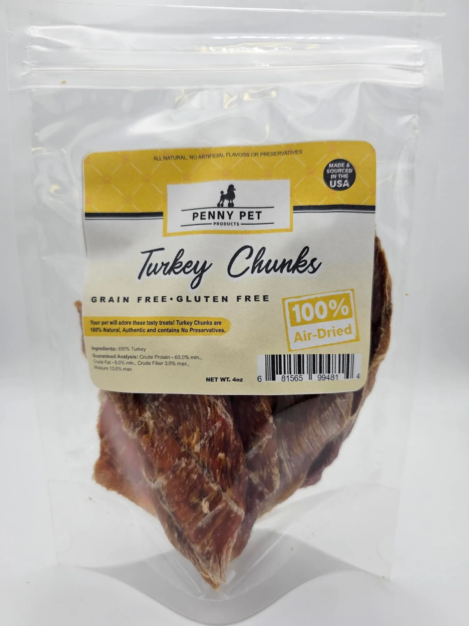 100% Air Dried Chicken, Pork, Turkey & Beef Strips and Medallions - USA Made by Penny