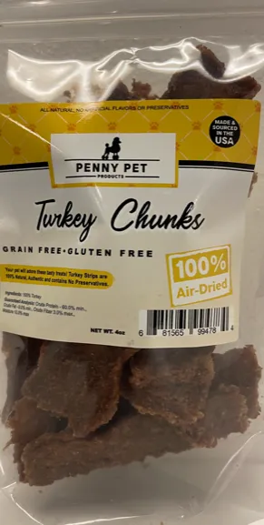 100% Air Dried Chicken, Pork, Turkey & Beef Strips and Medallions - USA Made by Penny