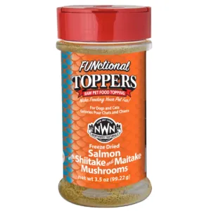 15% OFF : Northwest Naturals Salmon With Shiitake & Maitake Mushrooms Freeze-Dried Functional Toppers For Cats & Dogs 3.5oz