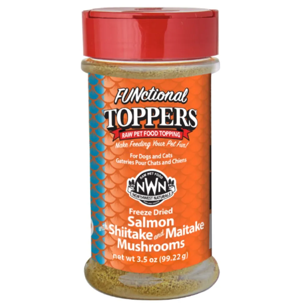 15% OFF : Northwest Naturals Salmon With Shiitake & Maitake Mushrooms Freeze-Dried Functional Toppers For Cats & Dogs 3.5oz