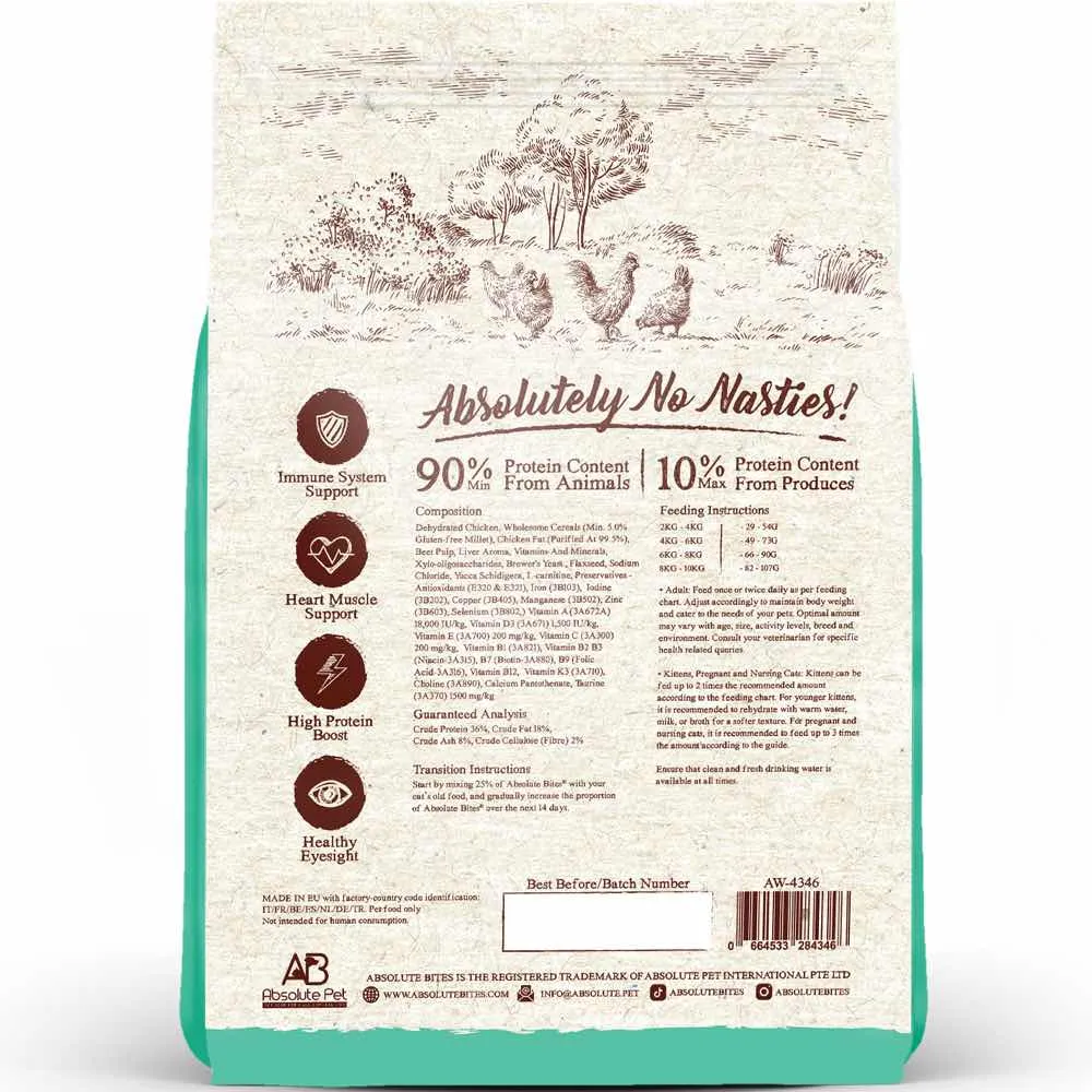 '30% OFF FREE TREAT': Absolute Bites Wild Age Chicken Dry Cat Food