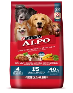 ALPO MEAT WITH VEGETABLES ADULT DRY DOG FOOD 4LB - AMWVA