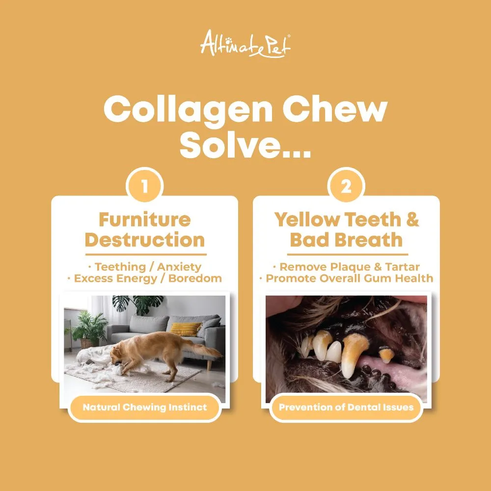 Altimate Pet Beef Knotted Bone Collagen Dog Chews 7pcs
