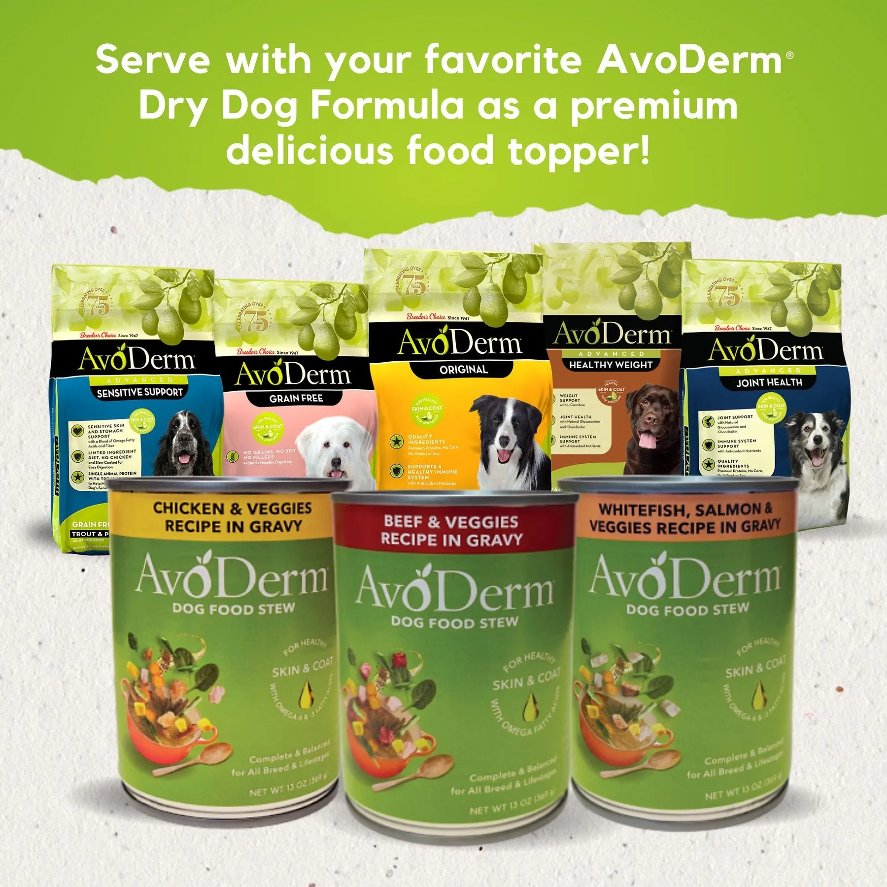 AvoDerm Beef with Vegetables Recipe Grain-Free Stew Wet Dog Food, 13-oz