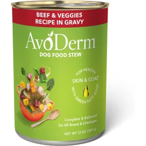 AvoDerm Beef with Vegetables Recipe Grain-Free Stew Wet Dog Food, 13-oz