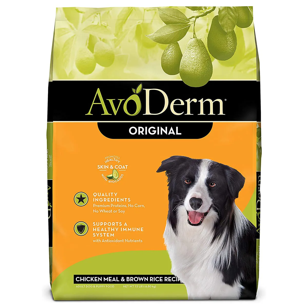 AvoDerm Original Chicken & Brown Rice Formula Dry Dog Food 15lb