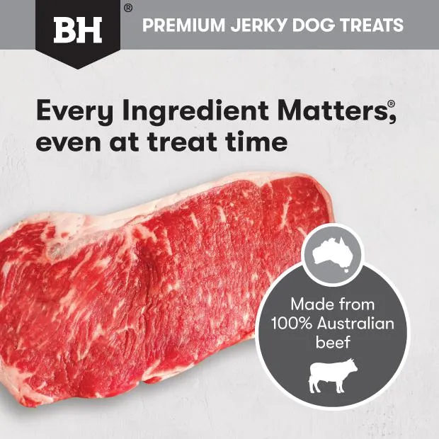 Black Hawk Dog Treats Beef Jerky Straps 100g