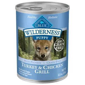 BLUE Wilderness Grain Free Turkey & Chicken Grill Puppy Canned Food
