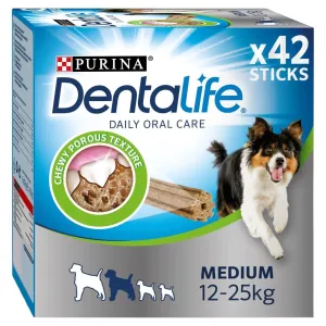 Dentalife Medium Dog Treat Dental Chew  42-Stick - Pack of 2