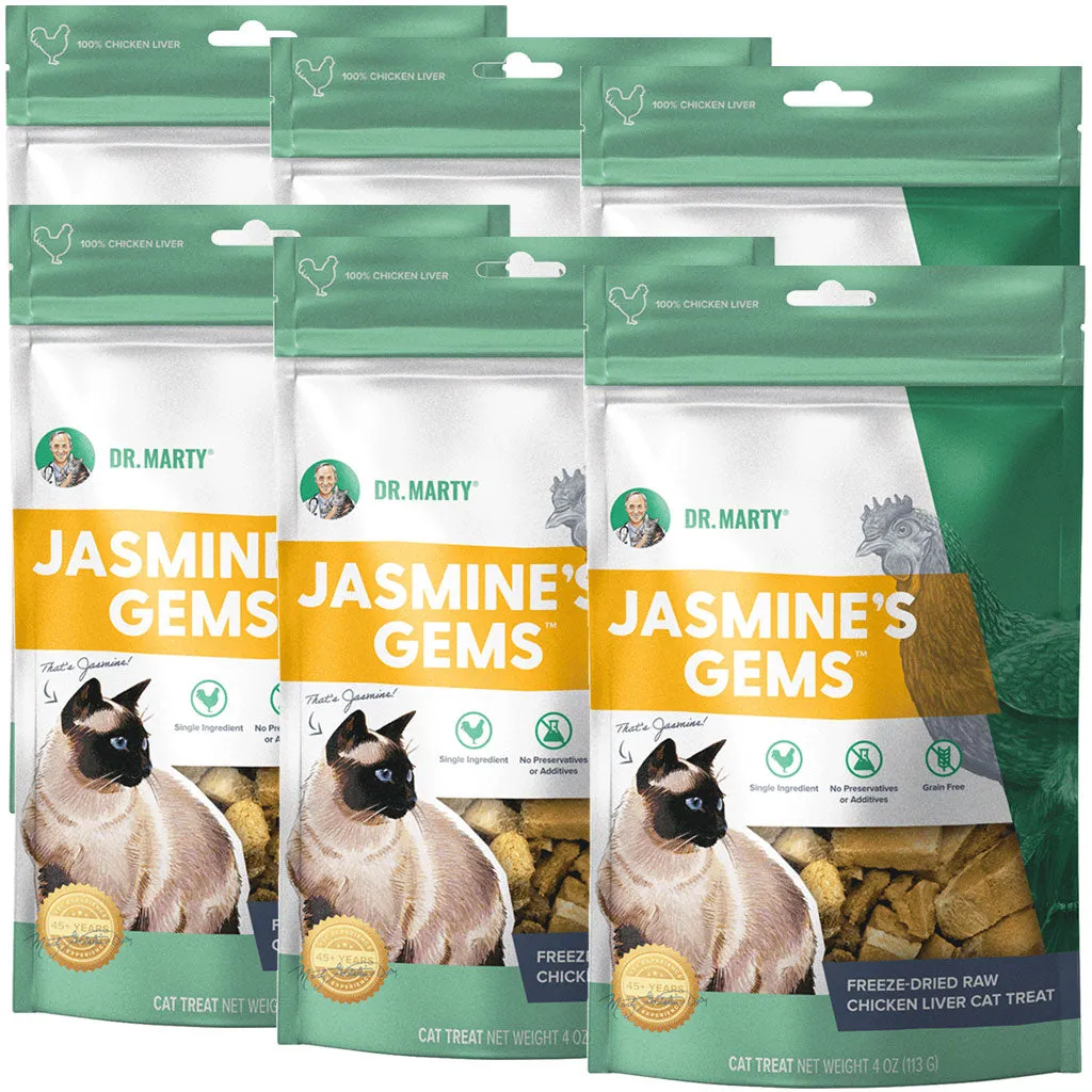 Dr. Marty Jasmine Gems Freeze-Dried Raw Chicken Liver Cat Treats, 4-oz