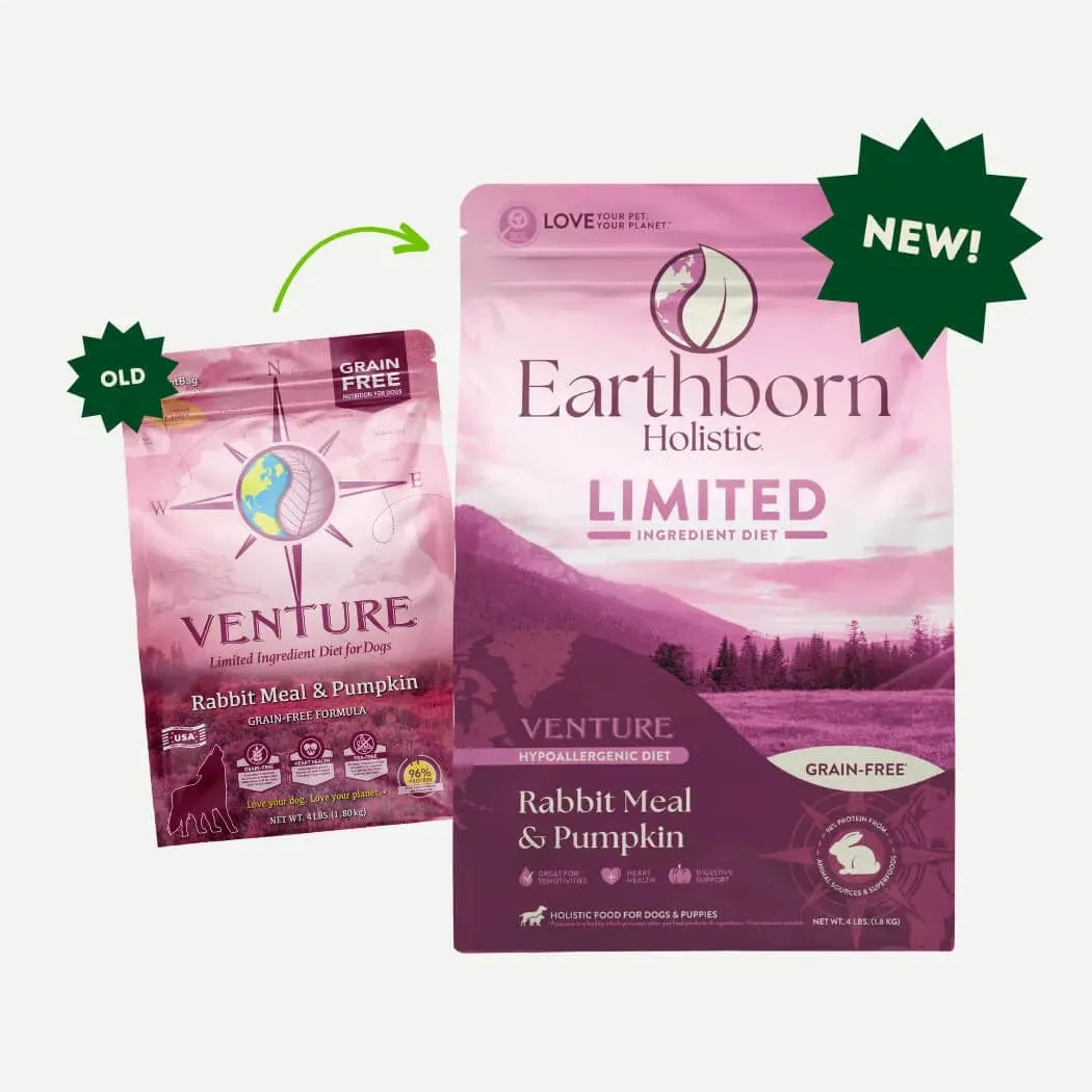 Earthborn Holistic Venture Grain Free Rabbit Meal and Pumpkin Dry Dog Food