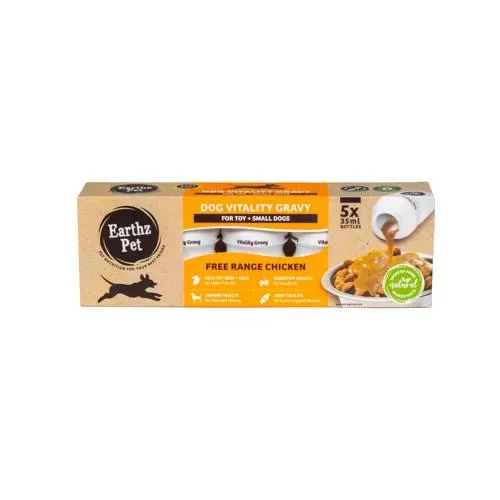 Earthz Pet Vitality Free Range Chicken Gravy for Toy and Small Dogs 35ml x 5^^^