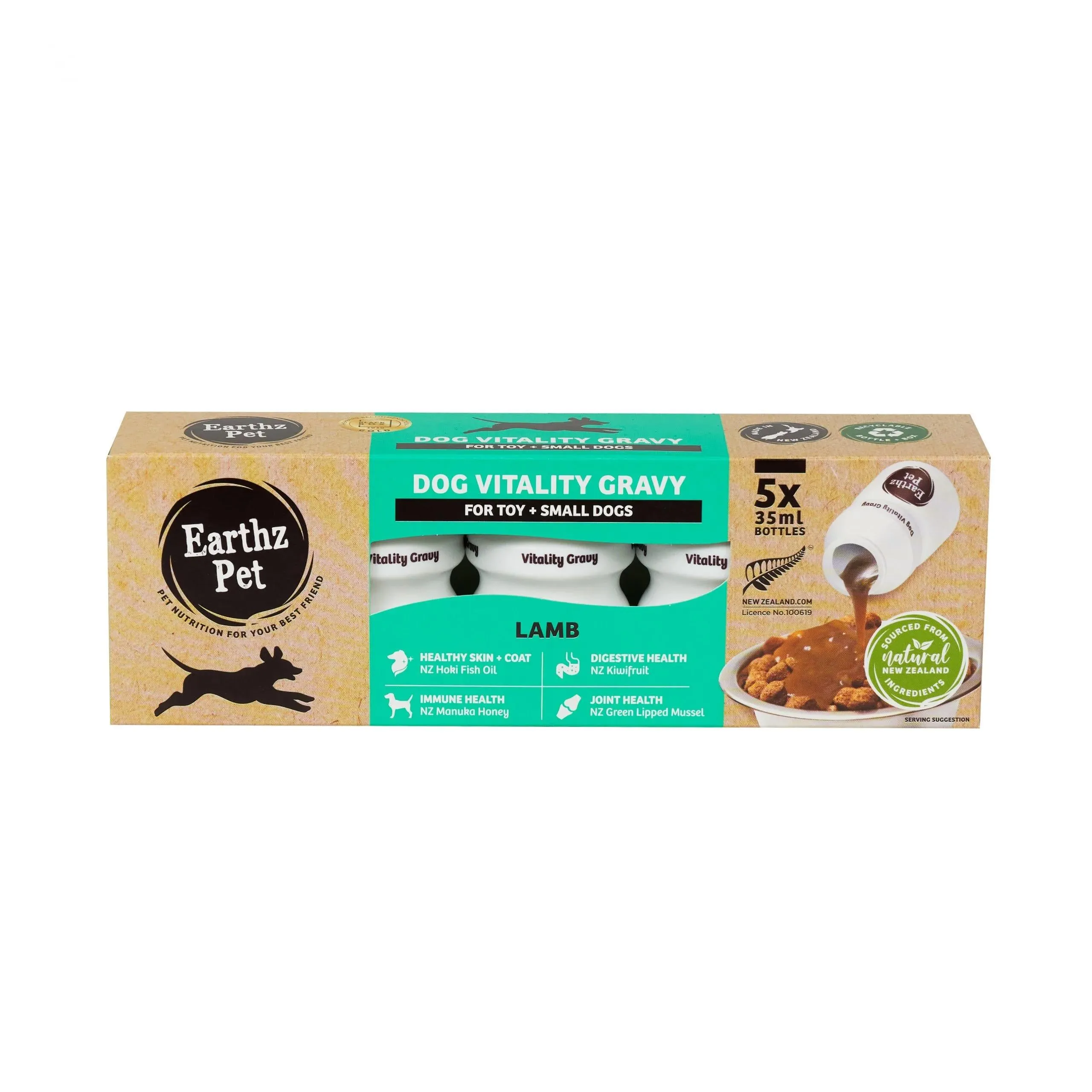 Earthz Pet Vitality Lamb Gravy for Toy and Small Dogs 35ml x 5
