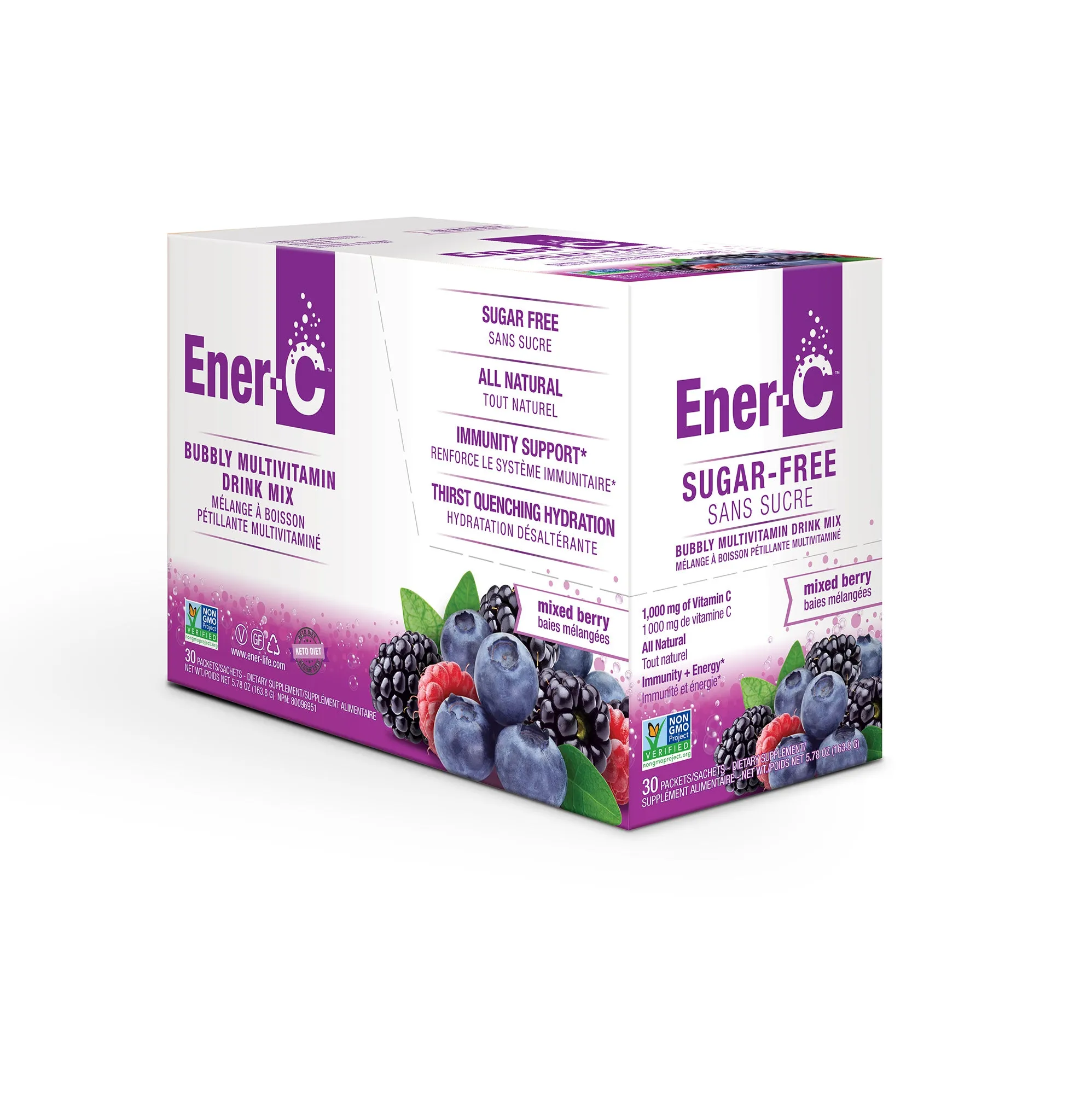 Ener-C Sugar Free Drink Mixed Berry 30 Sachets