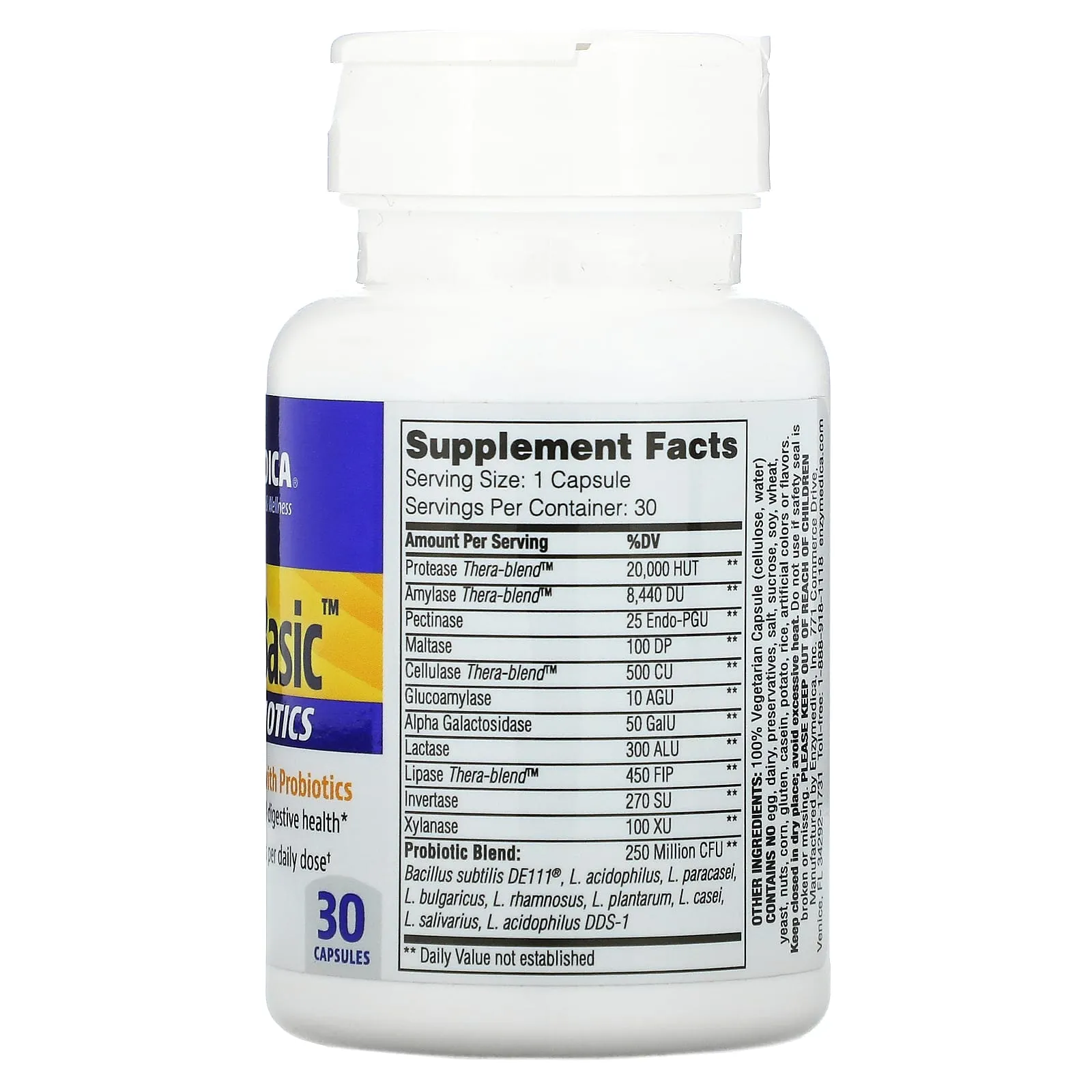 Enzymedica, Digest Basic   Probiotics, 30 Capsules