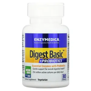 Enzymedica, Digest Basic   Probiotics, 30 Capsules