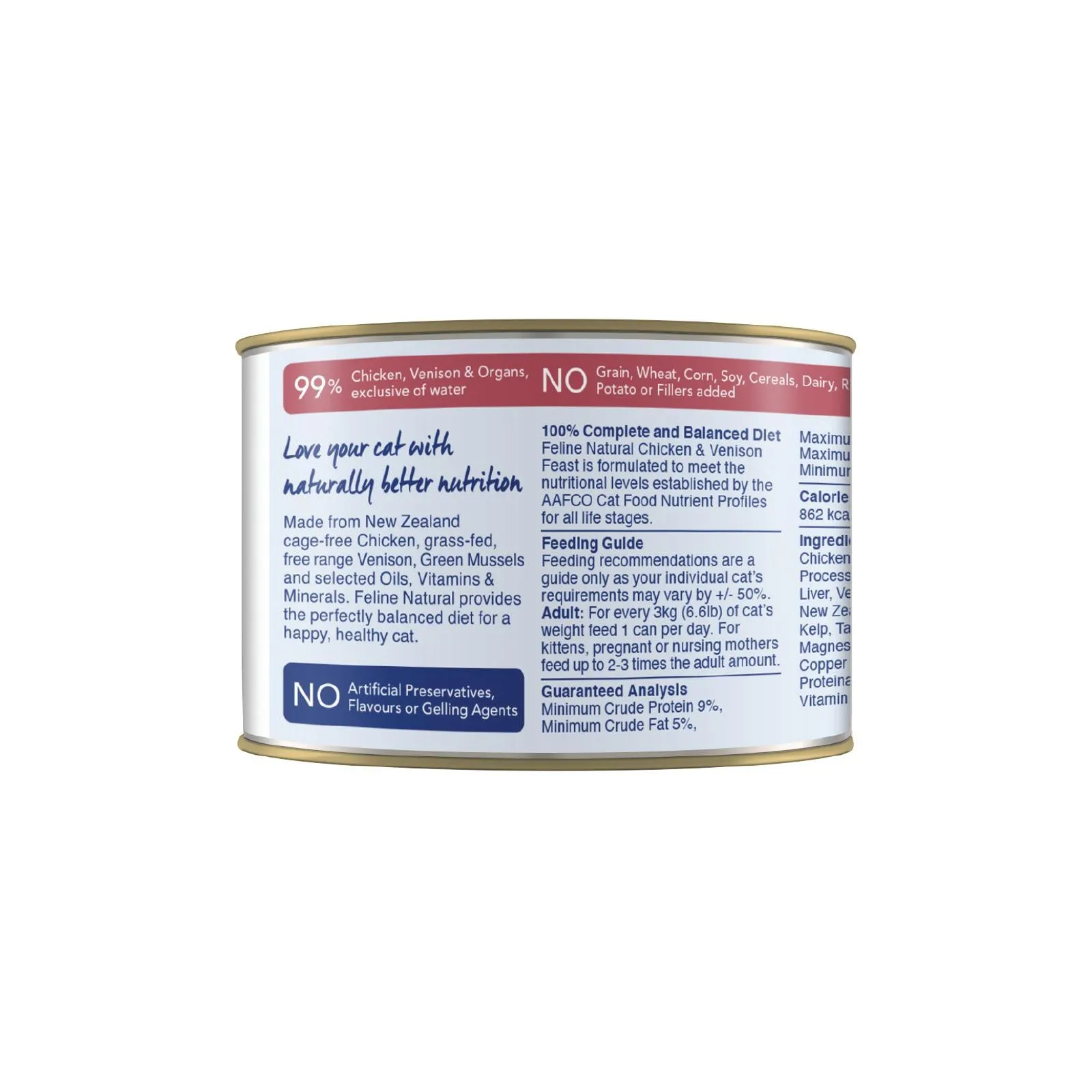 Feline Natural Chicken and Venison Feast Wet Cat Food 170g x 12