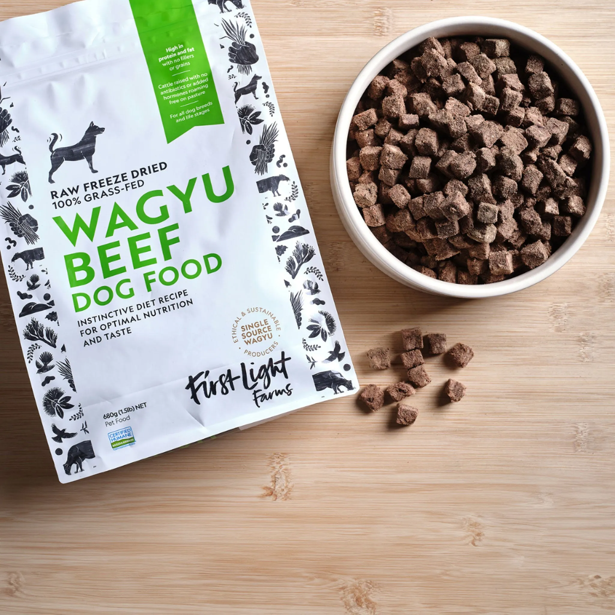 First Light Farms Freeze-Dried Wagyu Beef Dog 1.5 lbs