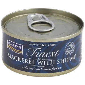 Fish4Cats Finest | Wet Cat Food | Mackerel with Shrimp - 70g