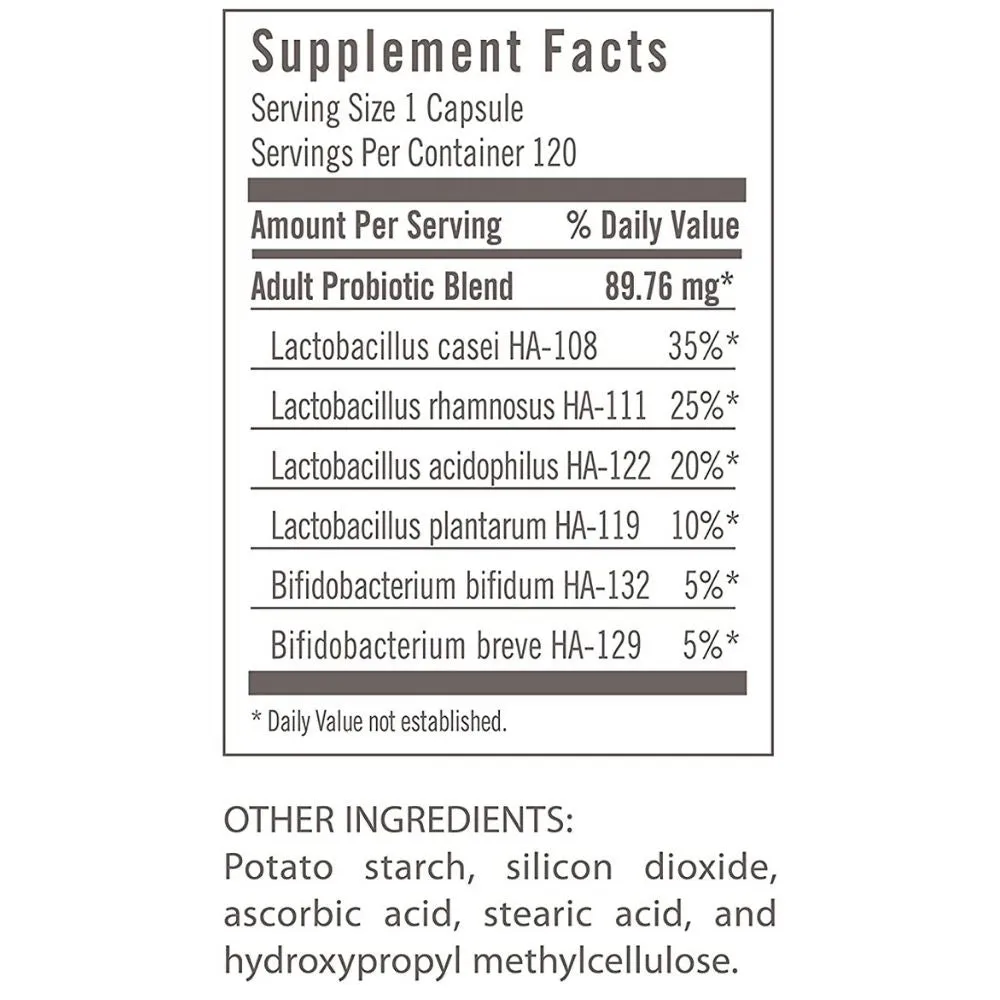 Flora Adult Probiotic 120 Capsules