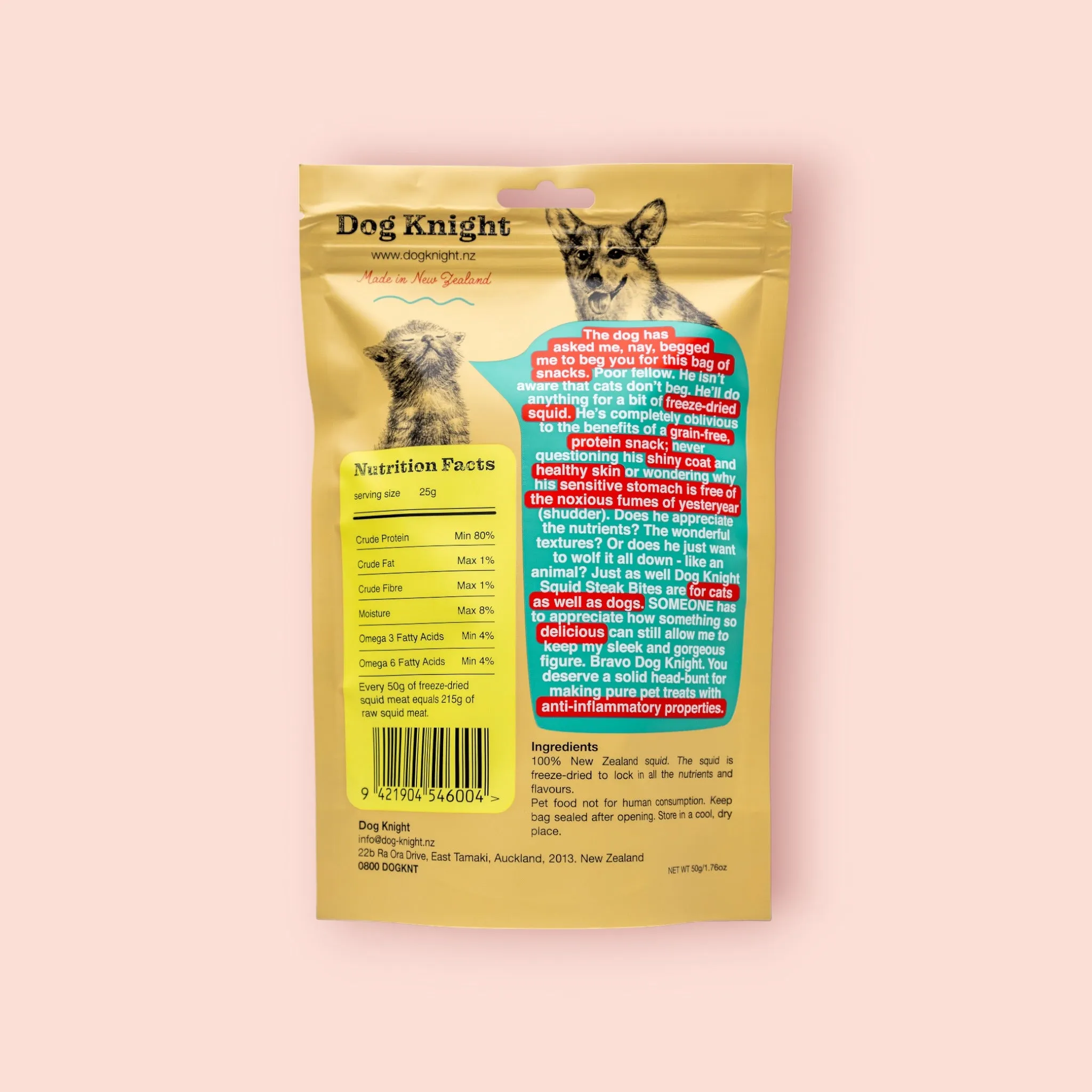 Freeze Dried Squid Steak Bites 50g - Nutritious and Delicious