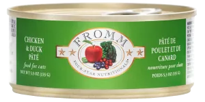 Fromm Four-Star Chicken & Duck Pate Canned Cat Food, 5-oz