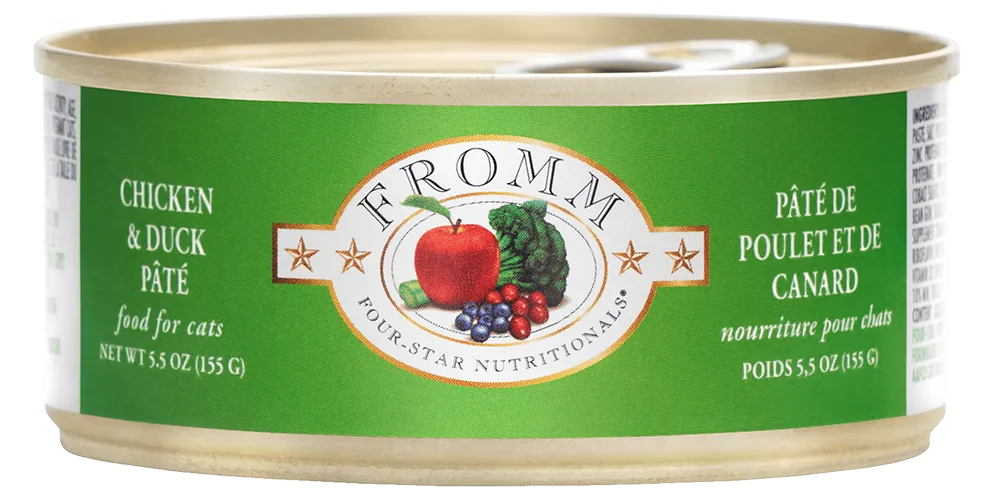 Fromm Four-Star Chicken & Duck Pate Canned Cat Food, 5-oz