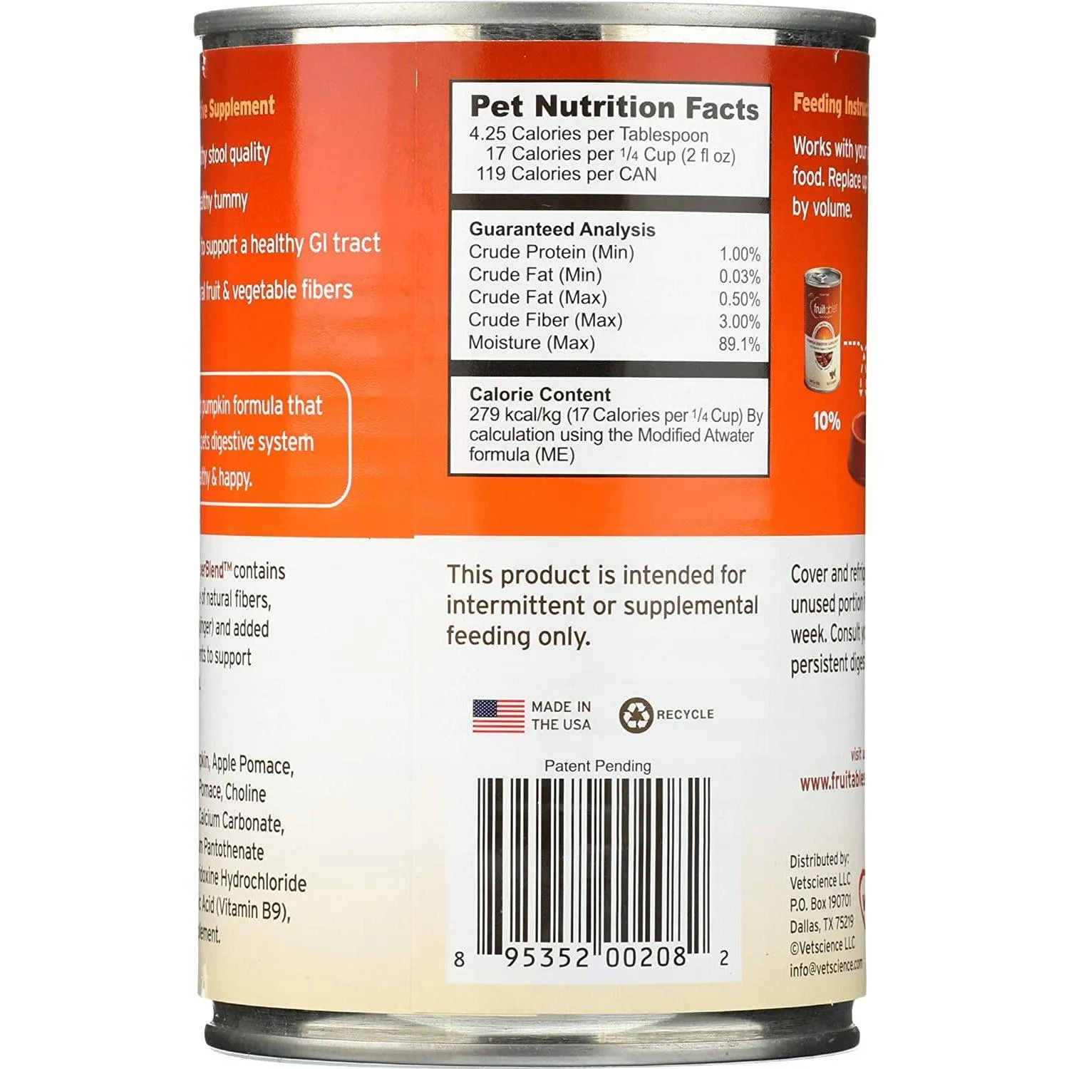 Fruitables Digestive Supplement Pumpkin