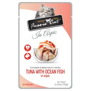 Fussie Cat Tuna With Ocean Fish In Aspic 2.47-oz Pouch, Wet Cat Food