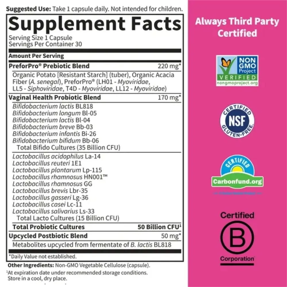 Garden of Life Dr Formulated Womens Probiotic pH 50 Billion 30ct