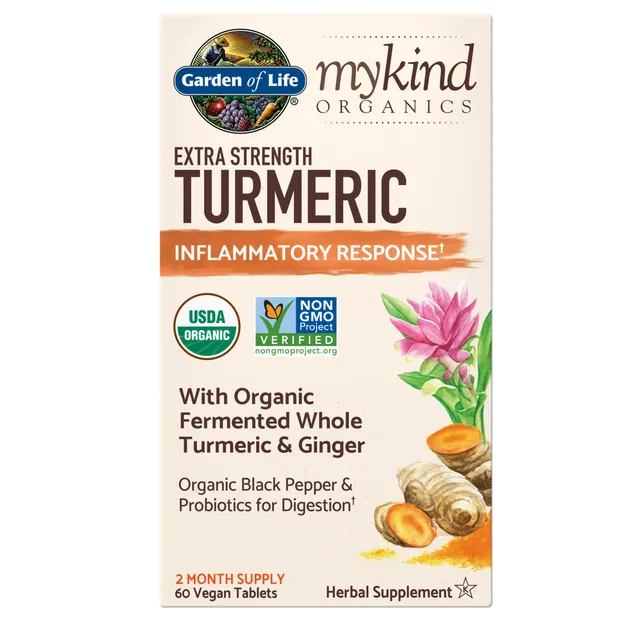 Garden of Life Mykind Organics Turmeric Extra Strength Tablets