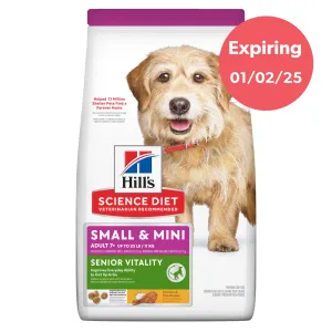 Hill's Science Diet Adult 7  Senior Vitality Small and Mini Dry Dog Food 1.58kg
