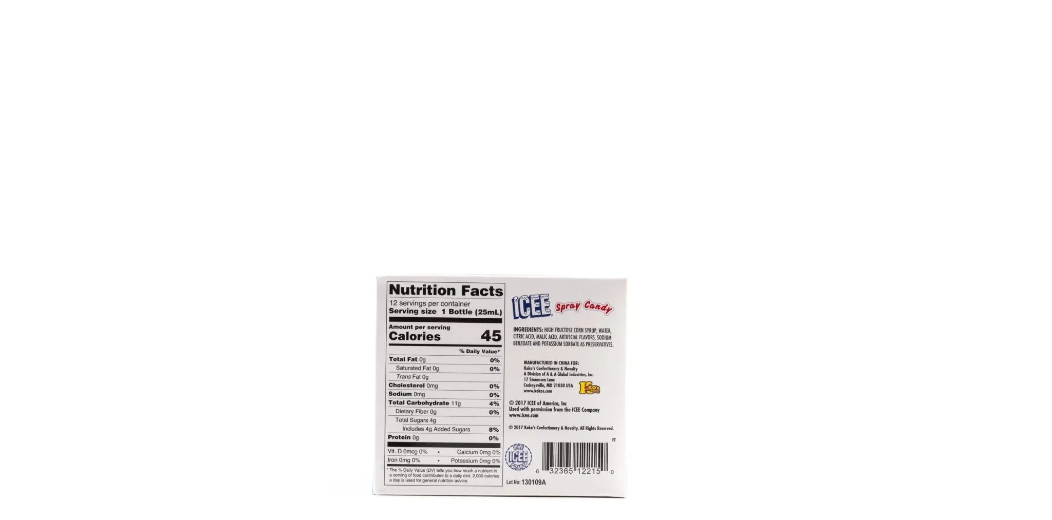 Icee Assorted Spray Candy Bulk Box (0.85 oz, 12 ct.)