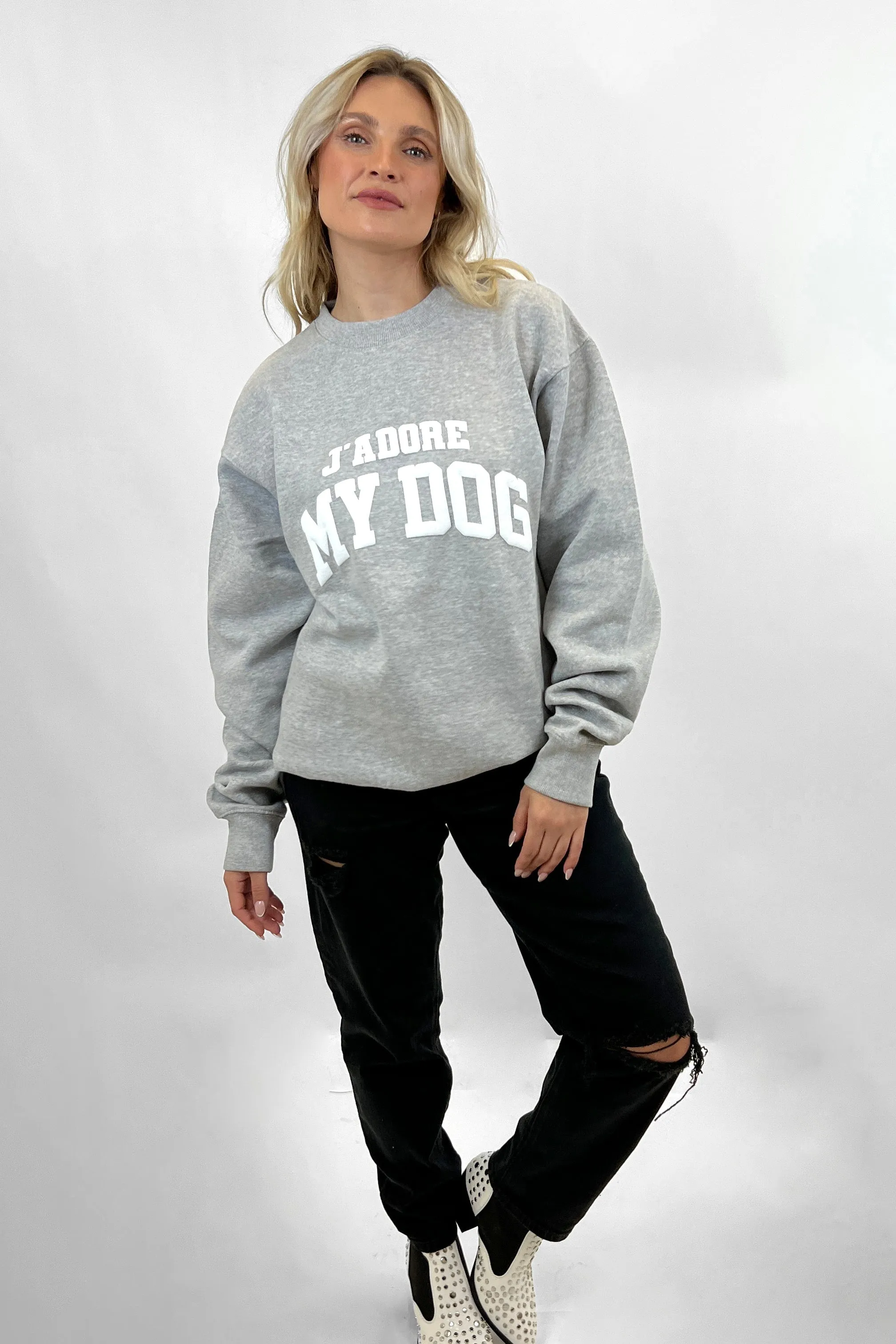 J'Adore My Dog Puff Print Sweatshirt