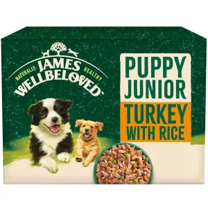 James Wellbeloved Puppy Pouch Turkey and Rice 12 x 90g