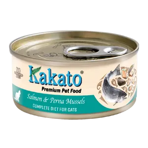 Kakato Premium Cat Food Complete Diet - Salmon & Perna Mussles 70g