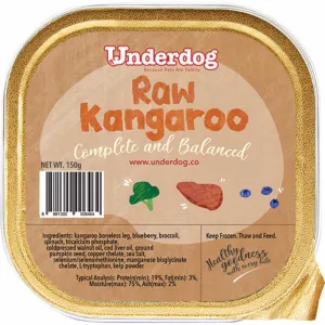 KOHE-VERSARY 8% OFF: Underdog Raw Kangaroo Complete & Balanced Frozen Dog Food 150g