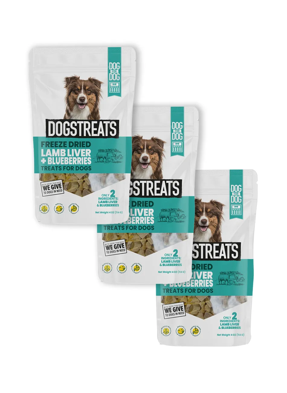 Lamb Liver & Blueberries Freeze Dried DogsTreats Bundle