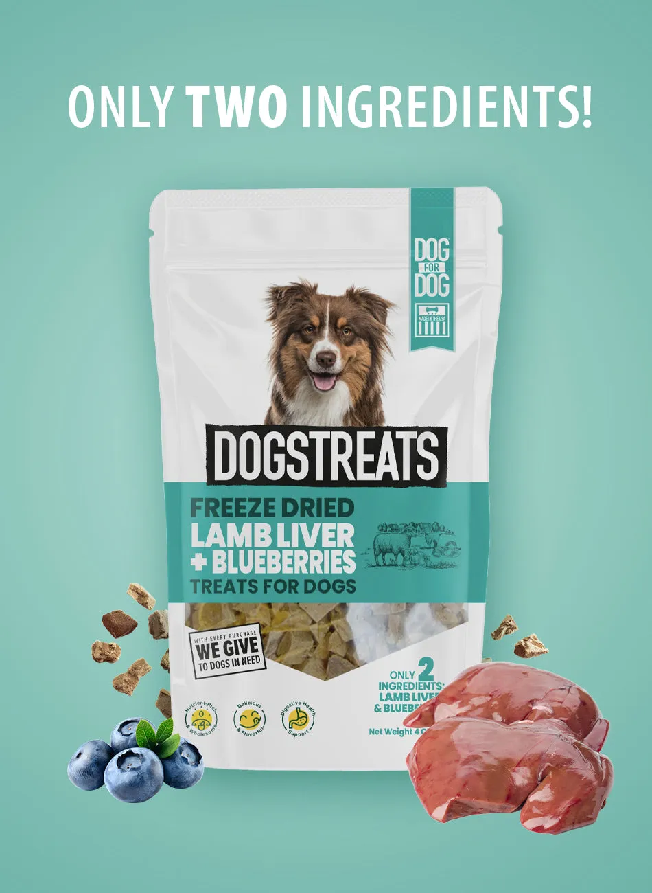 Lamb Liver & Blueberries Freeze Dried DogsTreats Bundle