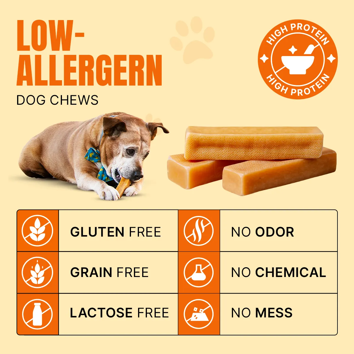 Long Lasting Yak Cheese Chews for X-Large dogs - 3 sticks