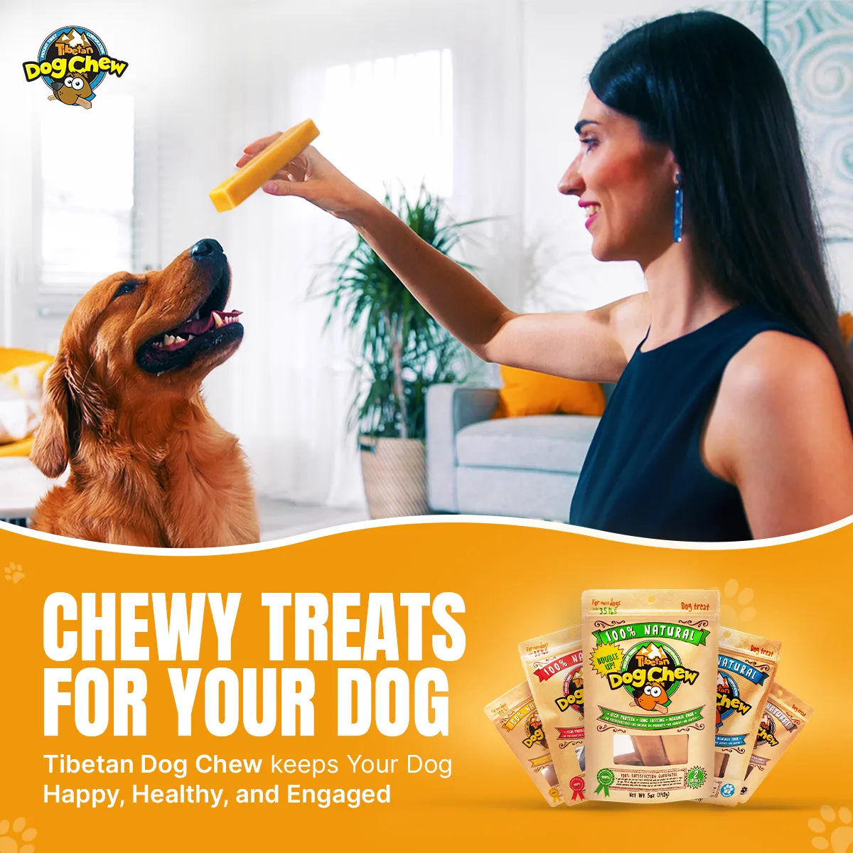 Long Lasting Yak Cheese Chews for X-Large dogs - 3 sticks
