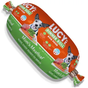Lucy Pet Products Dinner Roll Mom's Meatloaf Beef Dog Food 2.75oz