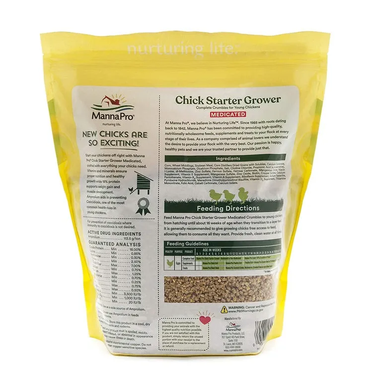 Manna Pro Medicated Chick Starter/Grower, 5 lb.