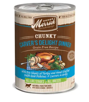 Merrick Chunky Carver's Delight Dinner Grain Free Recipe 12.7oz