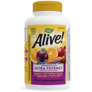 Multivitamins for women 50  Nature's Way Alive! Ultra Potency Complete Gluten-Free, 150 Tablets