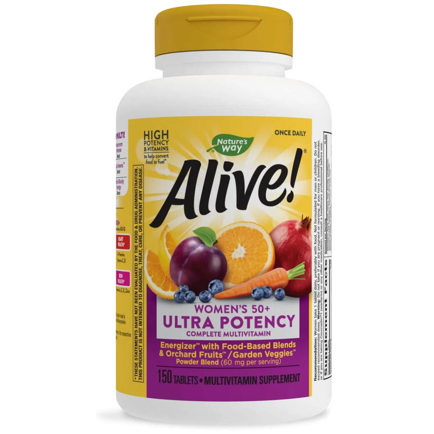 Multivitamins for women 50  Nature's Way Alive! Ultra Potency Complete Gluten-Free, 150 Tablets