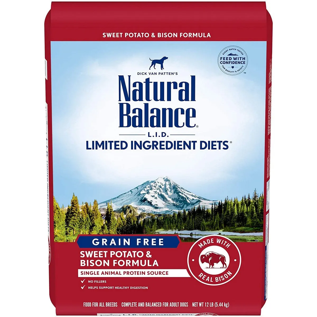 Natural Balance L.I.D. Bison Sweet Potato Dry Dog Food 12lb
