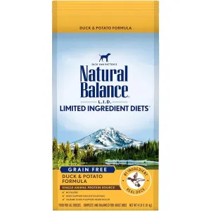Natural Balance L.I.D. Duck Potato Dry Dog Food  4lb